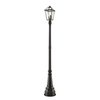 Z-Lite Talbot 3 Light Outdoor Post Mounted Fixture, Oil Rubbed Bronze And Seedy 579PHBR-564P-ORB